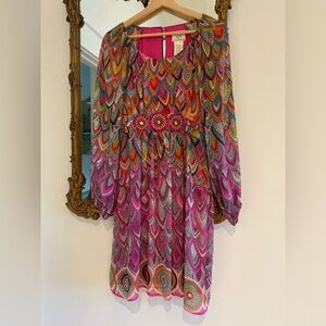 Vintage Ice Multicolor Geometric Dress